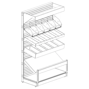 стеллаж фруктово-овощной комбинированный пристенный