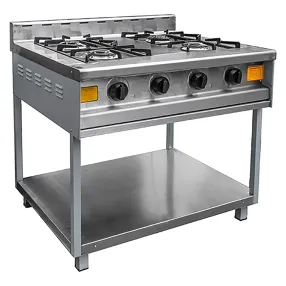 плита газовая без духовки пг-4 (930х950х823 мм, 14 квт, 220в)