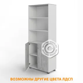 шкаф для документов шд-27 (лдсп белый, дуб канадский)