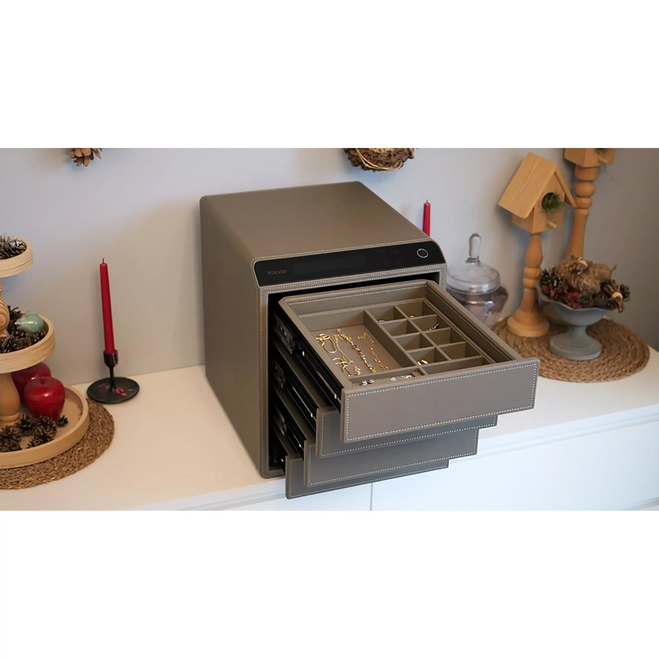 сейф мебельный klesto smart js4 дымчатый серый